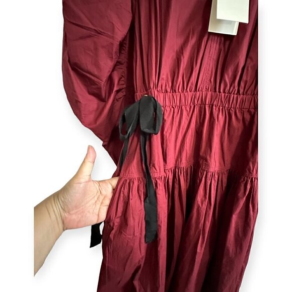 Ulla Johnson Althea Midi Dress in Bordeaux, Size 2, New with tag - Picture 14 of 16